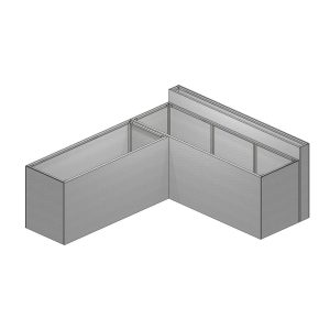 Pro-Fit DIY PRO 8' x 6' Unfinished Island w/8' Bar - PRODIY8B6L