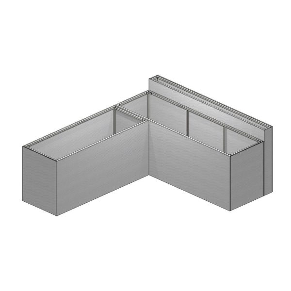 Pro-Fit DIY PRO 8' x 6' Unfinished Island w/8' Bar - PRODIY8B6L