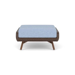 Essence Lloyd Loom Ottoman in Bark/Demo Skyway by Lloyd Flanders