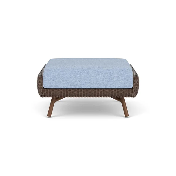 Essence Lloyd Loom Ottoman in Bark/Demo Skyway by Lloyd Flanders
