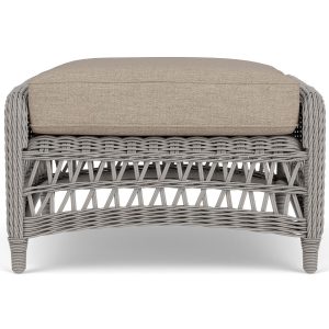 Mackinac Wicker Ottoman in Putty/Demo Oatmeal By Lloyd Flanders