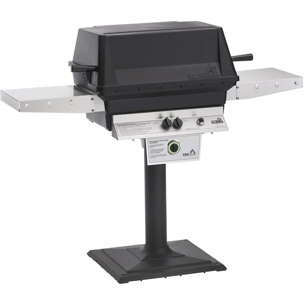 PGS T-Series T40 Commercial Cast Aluminum Natural Gas Grill With Timer On Bolt-Down Patio Post