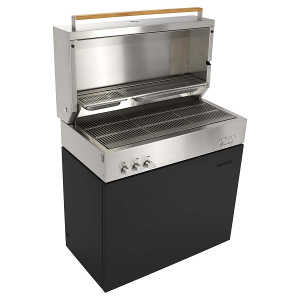 Flammkraft Model D Propane Gas Grill - Ivory Black - 1029545