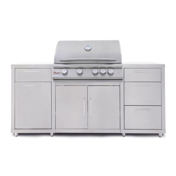 Blaze LTE+ Marine Grade 32-in Propane Grill Center - BLZ-SS-ISLAND-4LTE3MG-LP