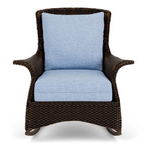 Mandalay Lloyd Loom Rocking Club Chair in Mink/Demo Skyway by Lloyd Flanders