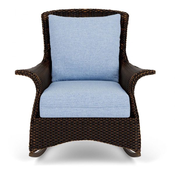 Mandalay Lloyd Loom Rocking Club Chair in Mink/Demo Skyway by Lloyd Flanders
