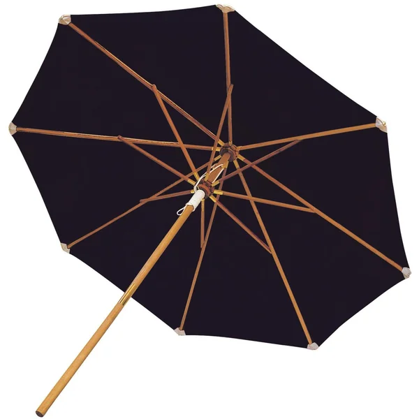 10 Ft. Octagonal Teak Patio Umbrella W/ Push Lift By Royal Teak Collection - Navy Canopy