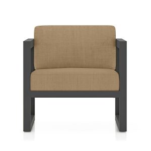 Misty Cove Aluminum Club Chair in Slate/Heather Beige by Lakeview Outdoor Designs