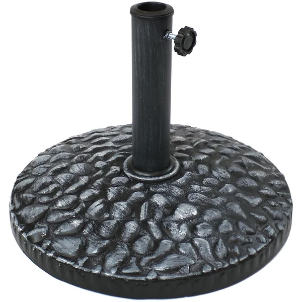 Ultimate Patio 23 Lb Pebble Textured Resin Umbrella Base - Black