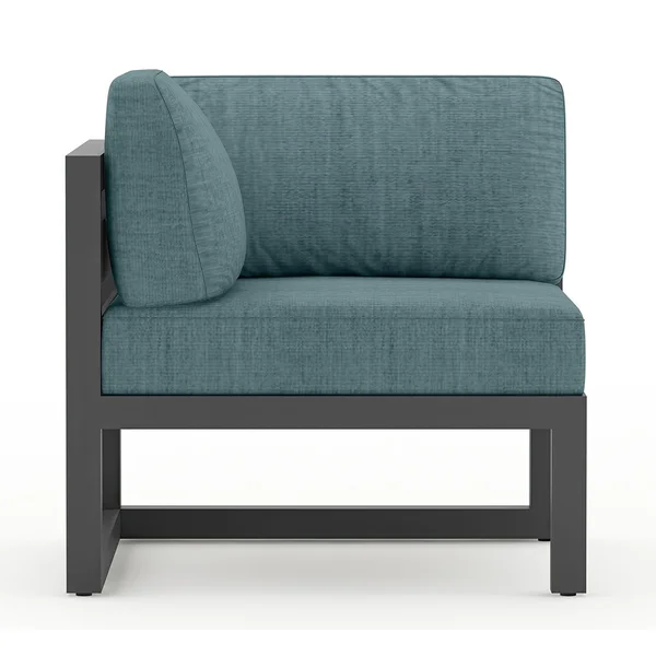 Misty Cove Aluminum Corner Section in Slate/Cast Lagoon by Lakeview Outdoor Designs