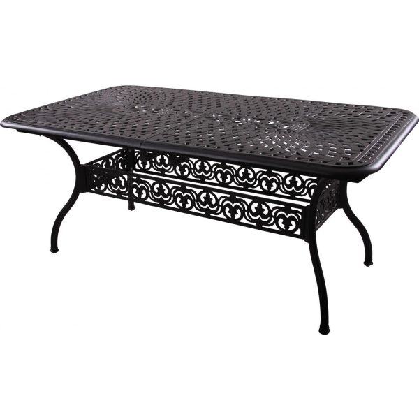 Series 60 92 X 42 Inch Cast Aluminum Extendable Dining Table by Darlee