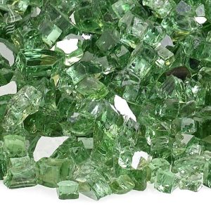 BBQGuys Signature 1/4-Inch Evergreen Reflective Fire Glass - 10 Pounds