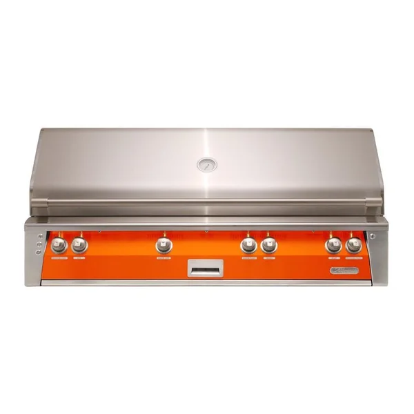 Alfresco ALXE 56-Inch Built-In Natural Gas All Grill With Sear Zone And Rotisserie in Luminous Orange - ALXE-56BFG-NG-S2005