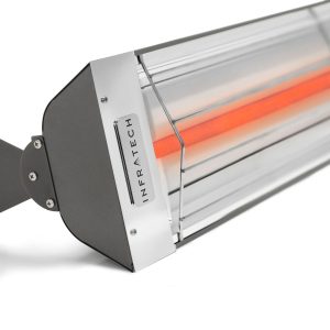 Infratech W-Series 39-Inch 2000W Single Element Electric Infrared Patio Heater - 240V - Gray - W2024GR