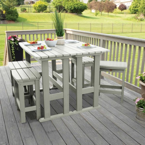 Hart Lane 6 Pc Recycled Plastic Counter Height Dining Set in Eucalyptus by Lakeview Outdoor Designs