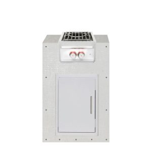 BBQGuys Signature 24-Inch Ready for Finish Outdoor Kitchen Module w/ Blaze Professional LUX Propane Power Burner & Single Access Door