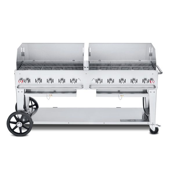 Crown Verity 72-Inch Single Inlet (Bulk Tanks Only) Mobile Propane Grill Windguard Package - CV-MCB-72-SI BULK-WGP