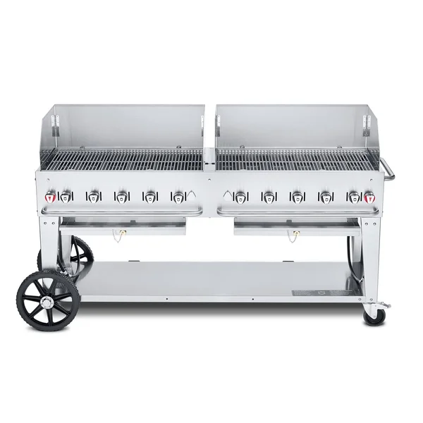 Crown Verity 72-Inch Single Inlet (50 or 100 LB Tanks Only) Mobile Propane Grill Windguard Package - CV-MCB-72-SI 50/100-WDP