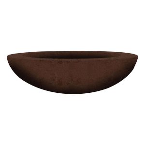 Valley Bay 70 Inch Round GFRC Propane Fire Bowl in Cafe by Lakeview Outdoor Designs