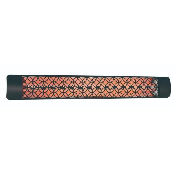 Eurofase Clover Series 61-Inch 6000 Watt Dual Element 277V Electric Infrared Patio Heater In Black - EF60277B2