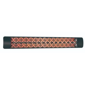 Eurofase Clover Series 61-Inch 6000 Watt Dual Element 208V Electric Infrared Patio Heater In Black - EF60208B2