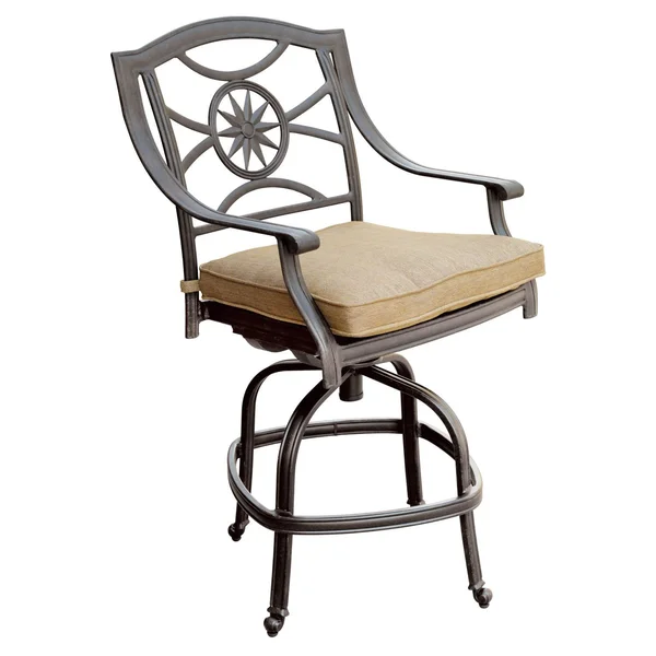 Ten Star Cast Aluminum Swivel Bar Stool in Antique Bronze/Sesame by Darlee