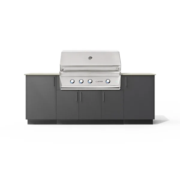 Urban Bonfire Sierra 42 Outdoor Kitchen w/ Twin Eagles Natural Gas Grill, Danae Dekton Countertop & Anthracite Finish - B-Sierra-42-TwinEagles-Danae-Anthracite