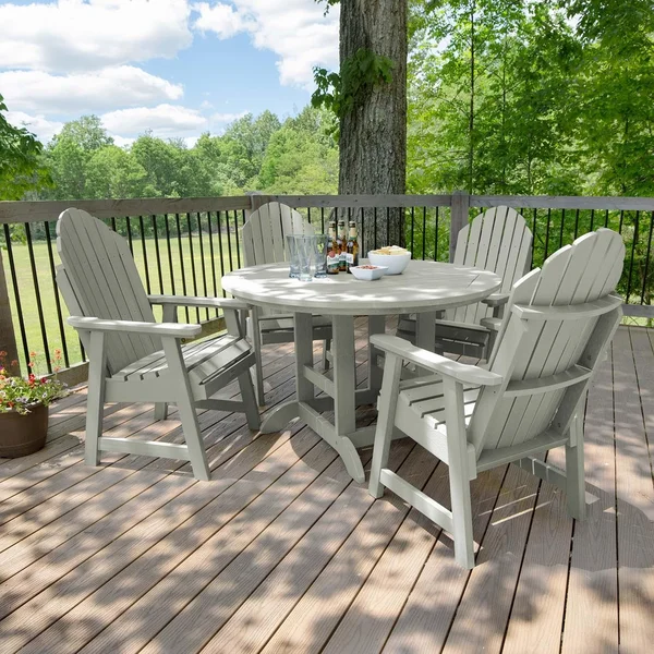 Dream Bay 5 Pc Recycled Plastic Dining Set in Eucalyptus by Lakeview