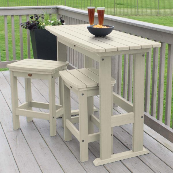 Hart Lane 3 Pc Recycled Plastic Counter Height Dining Set in Whitewash by Lakeview Outdoor Designs