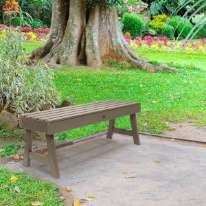Elm Pointe 4 Ft Recycled Plastic Picnic Bench in Woodland Brown by Lakeview Outdoor Designs