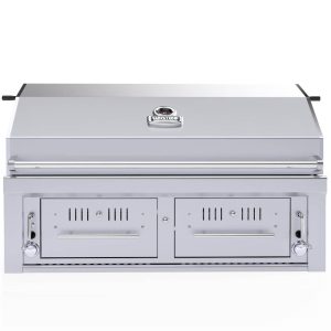 Sunstone Series 42 Inch Natural Gas Hybrid Dual Zone Charcoal/Wood Burning Grill - EMCHDZ42-NG