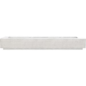 Cascata Bay 110 Inch Rectangular GFRC Propane Fire Pit Table in Ultra White by Lakeview Outdoor Designs