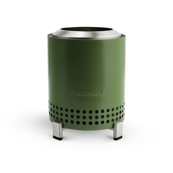Mesa 5 Inch Round Stainless Steel Wood/Pellet Table-top Fire Pit in Stainless Steel by Solo Stove