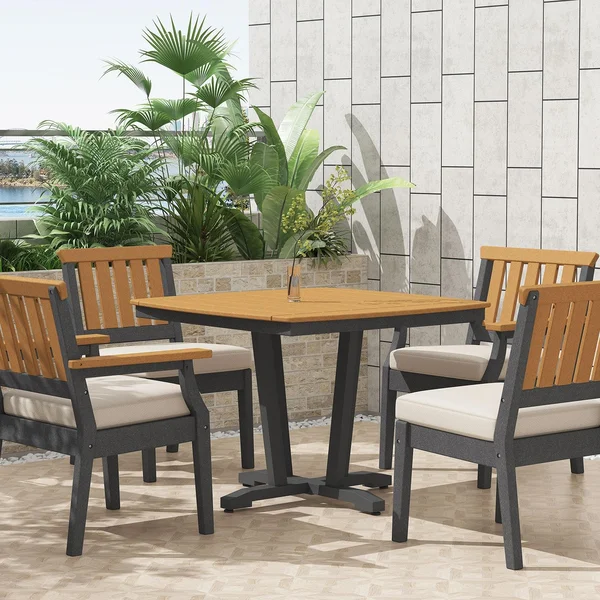 Sabine Landing 42 Inch Polyresin Dining Table by Lakeview Outdoor Designs