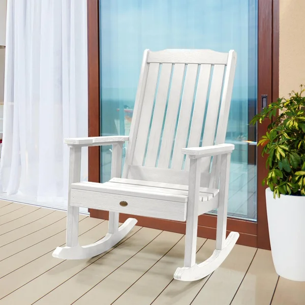 Hart Lane Recycled Plastic Rocking Chair in White by Lakeview Outdoor Designs