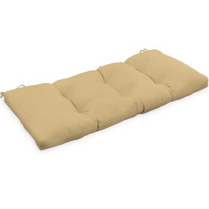 Sunbrella Canvas Wheat Large Outdoor Replacement Bench Cushion By BBQGuys Signature