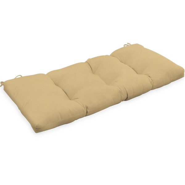 Sunbrella Canvas Wheat Large Outdoor Replacement Bench Cushion By BBQGuys Signature
