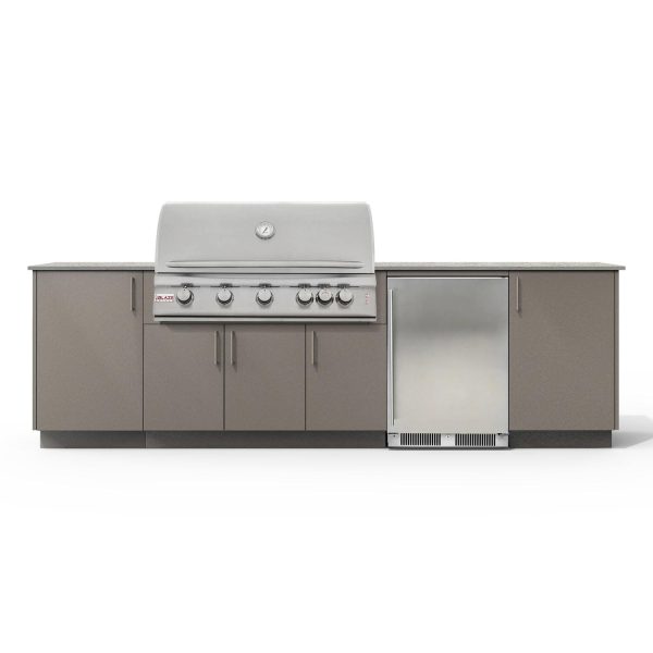 Urban Bonfire Horizon 40 Outdoor Kitchen w/ Blaze LTE Propane Grill, Refrigerator, Keon Dekton Countertop & Clay Finish - B-Horizon-40-Blaze-Keon-Clay