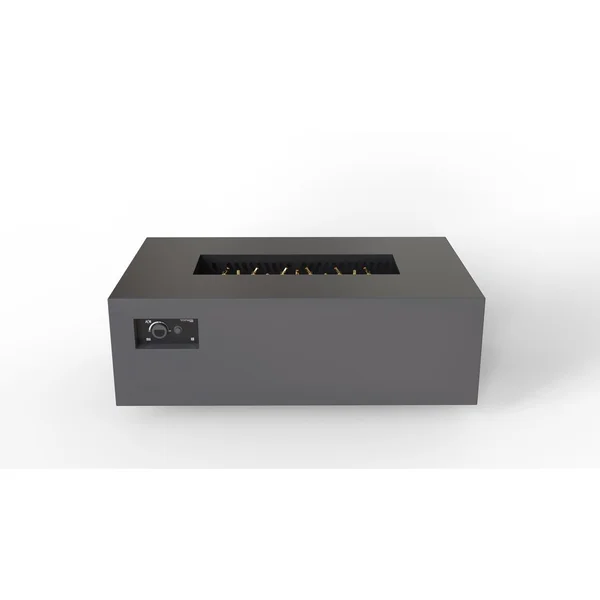 AON 48 Inch Rectangular Powder Coated Steel Propane Fire Pit Table in Charcoal by Warming Trends