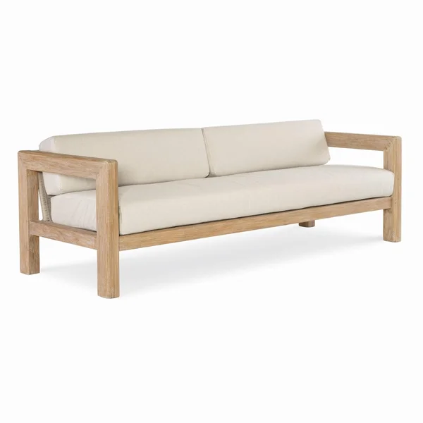 Sedona Teak Sofa in Canvas Canvas by Sunset West