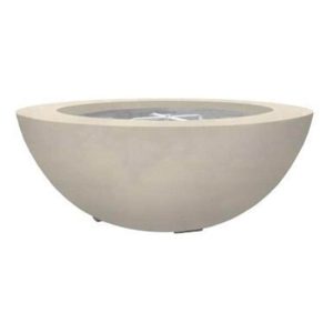 Valley Bay 6 39 Inch Round GFRC Natural Gas Fire Bowl in Coastal by Lakeview Outdoor Designs