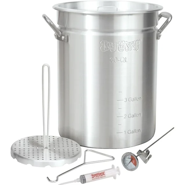Bayou Classic Fryers 30 Quart Aluminum Turkey Fryer Pot With Rack