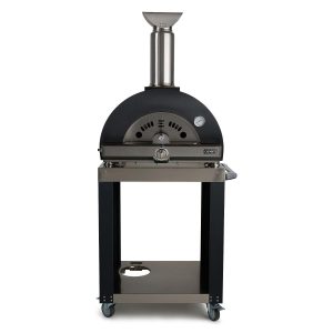 Coyote 30-Inch Freestanding Hybrid Propane Outdoor Pizza Oven - Matte Black
