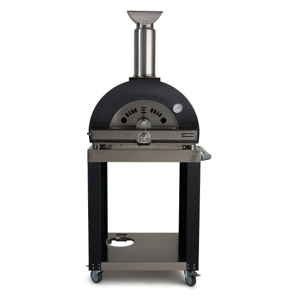 Coyote 30-Inch Freestanding Hybrid Propane Outdoor Pizza Oven - Matte Black