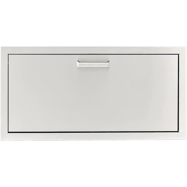 BBQGuys Signature 30 X 15-Inch Stainless Steel Single Access Drawer - Contempo
