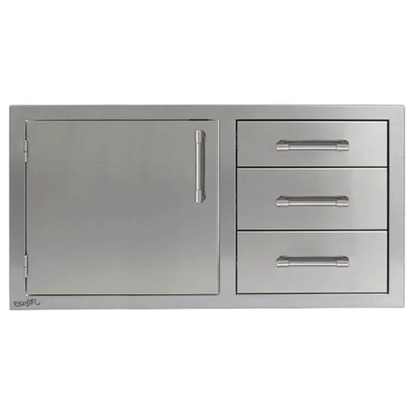 Alfresco 42-Inch Combo Door & Drawers-AXE-DDC-L-42SC