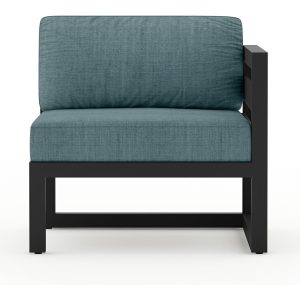 Misty Cove Aluminum Right Arm Section in Black/Cast Lagoon by Lakeview Outdoor Designs