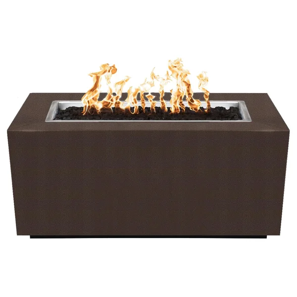 Pismo 72 Inch Rectangular Powder Coated Steel Propane Fire Pit in Copper by The Outdoor Plus