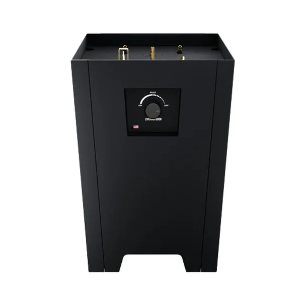 Series 1 12 Inch Portable Square Powder Coated Steel Propane Fire Pit in Black by Live Outdoor