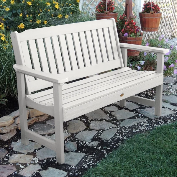 Hart Lane 5 Ft Recycled Plastic Garden Bench in White by Lakeview Outdoor Designs